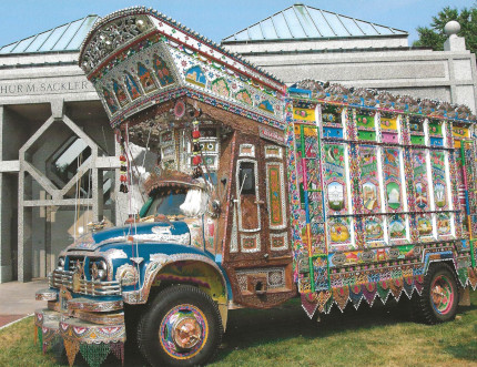 Elaborately 
decorated 1976 Bedford truck commissioned by the Smithsonian Institution 
to be displayed at the 2002 Folklife Festival