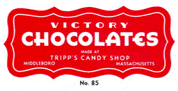 1940 Victory Chocolates label