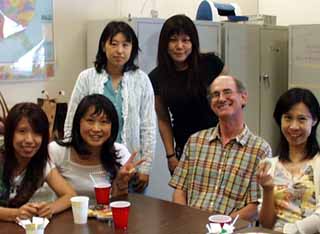 summer school party, the Japanese: 
Yukiko (cropped in the thumbnail), Sachie, Kaoru, 
Hiroko, Ako, and Yumi