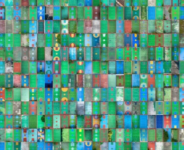 Austin Bell's B-Ball Courts grid of top-down views of basketball courts