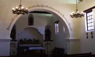 inside Mission Santa Cruz