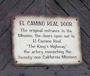 sign at Mission San Gabriel