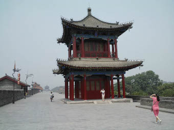 view on top of the Xian wall