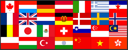 all my countries' flags