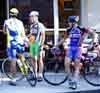 the cyclists converge at Peets